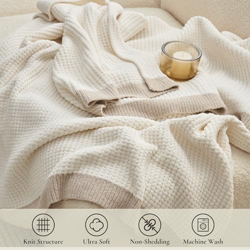 Chenille Waffle Queen Size Bed Blanket