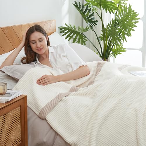 Chenille Waffle Queen Size Bed Blanket