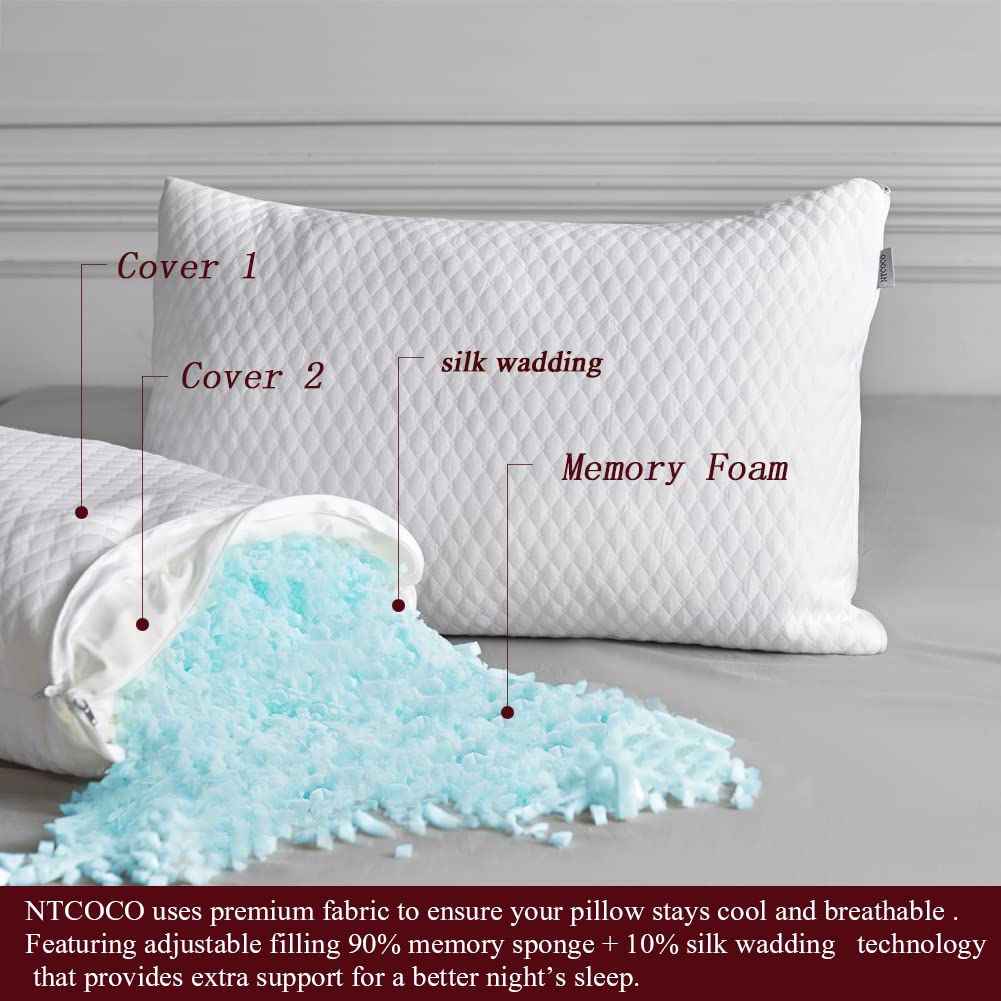 Shredded Memory Foam Bed Pillows