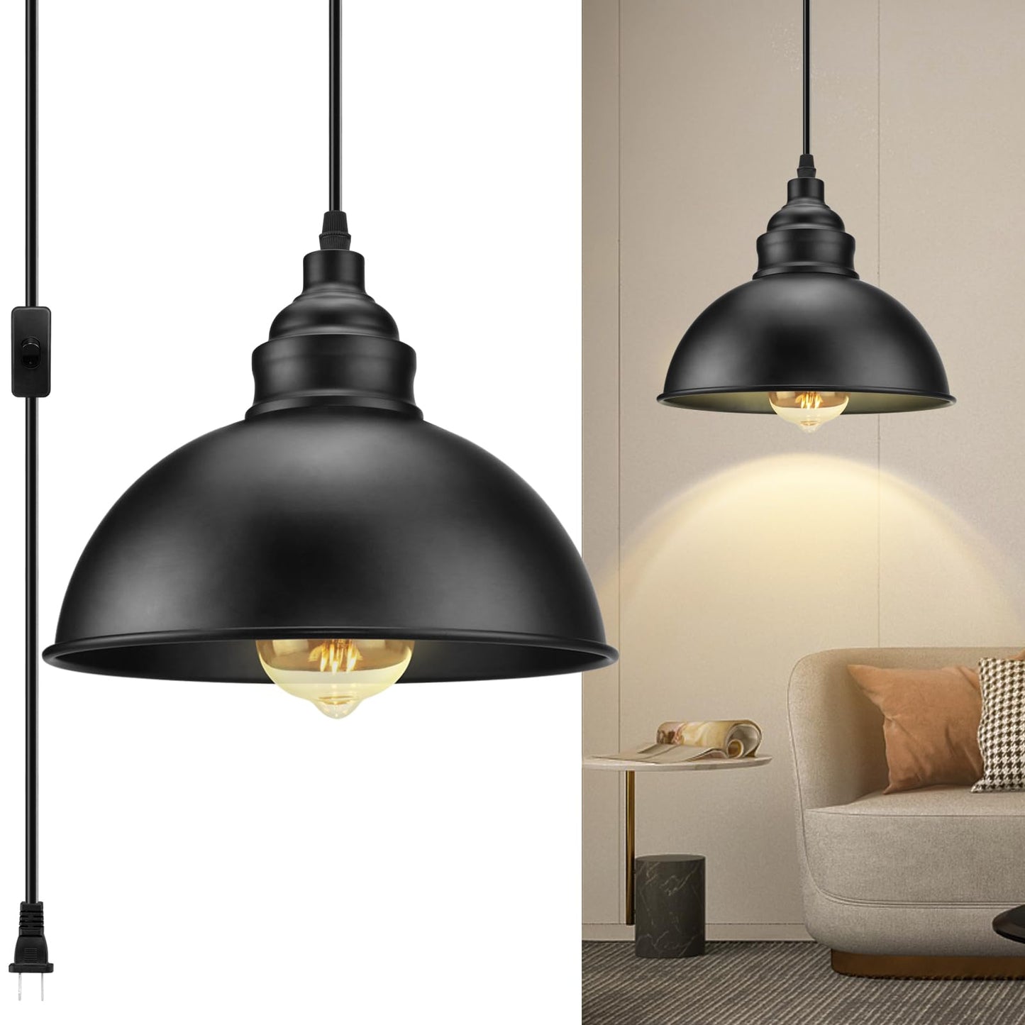 Lampe suspendue à brancher