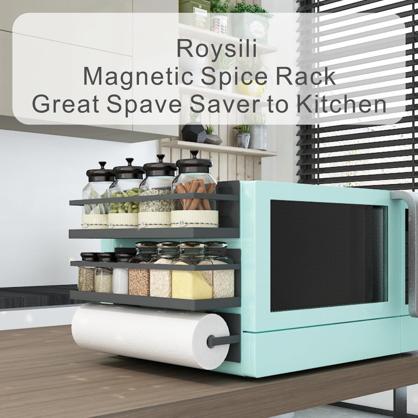 Magnetic Spice Rack For Refrigerator