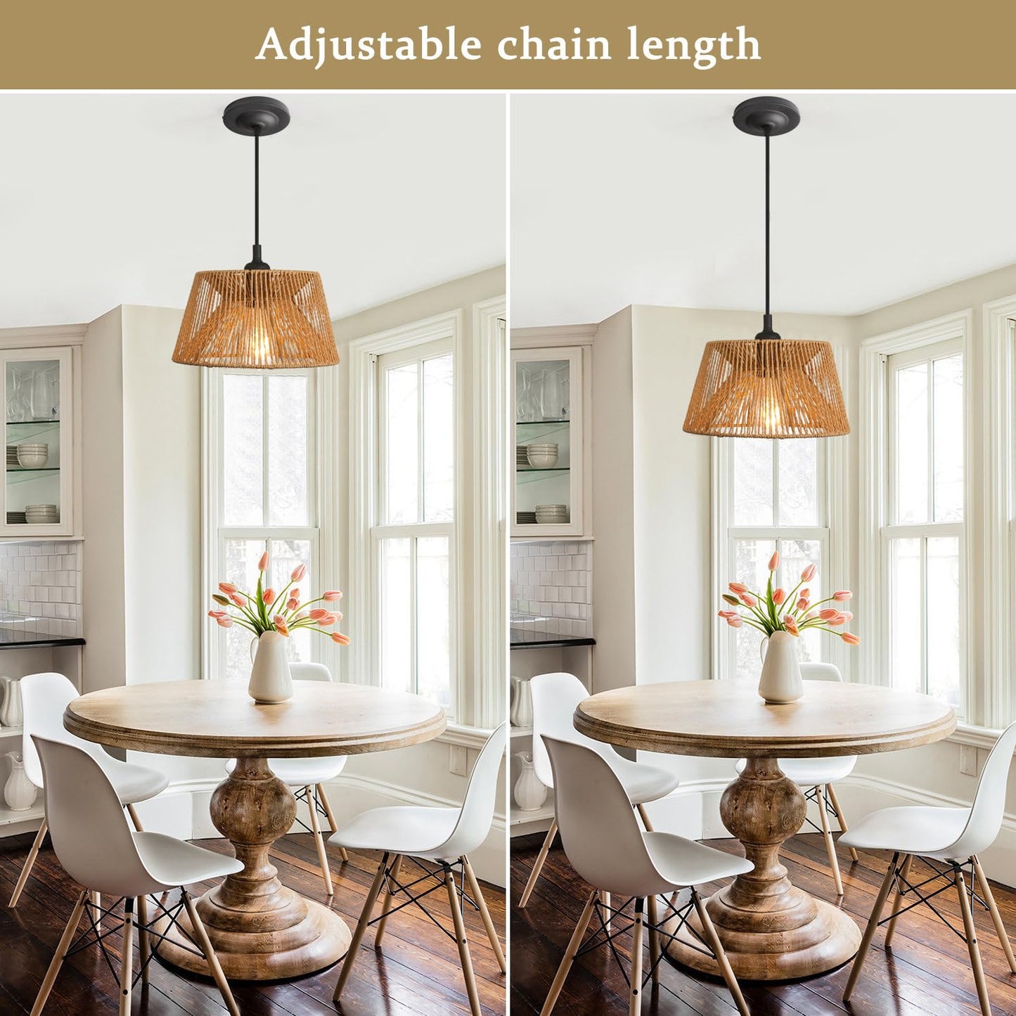 Boho Rattan Pendant Light