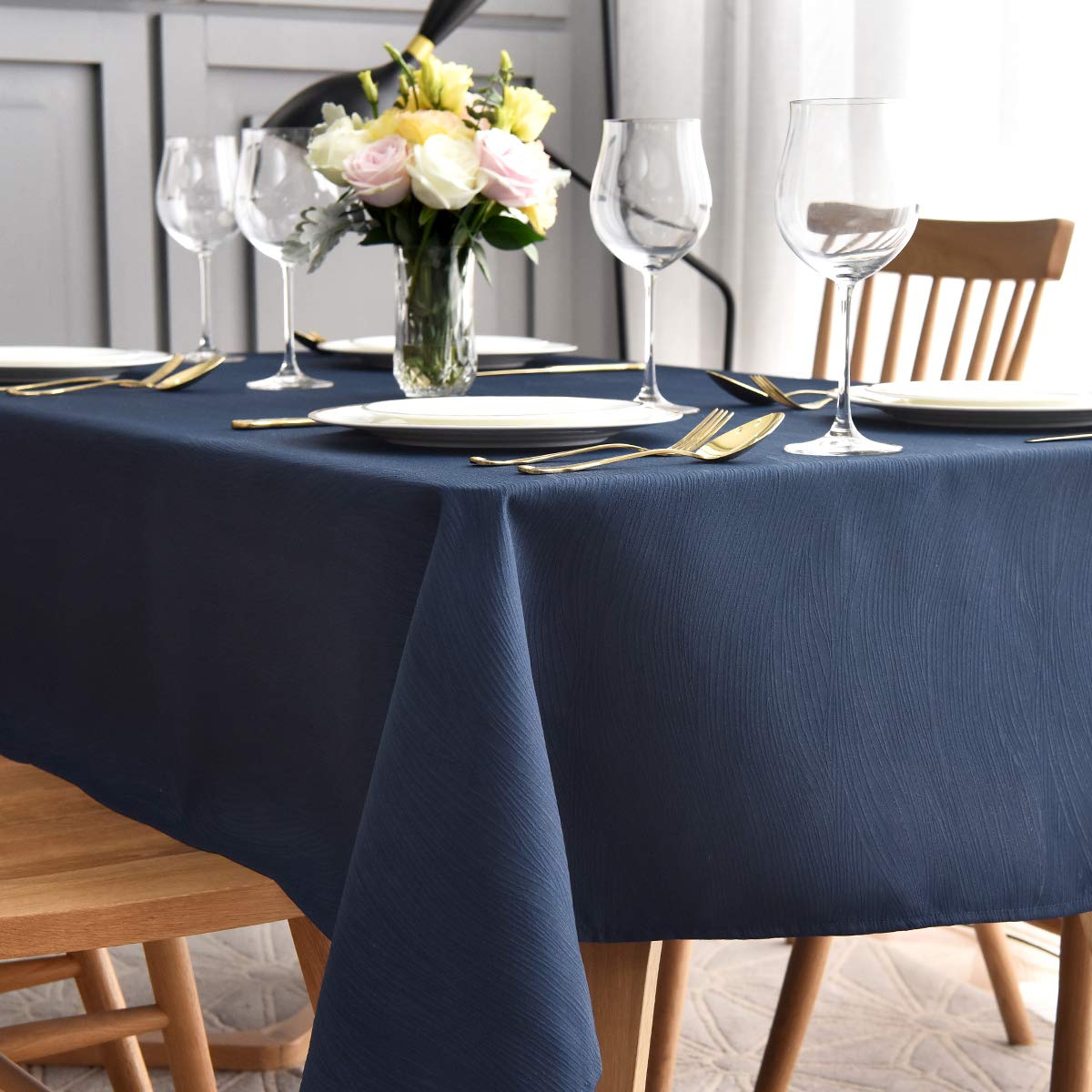 Swirl Pattern Tablecloth for Kitchen