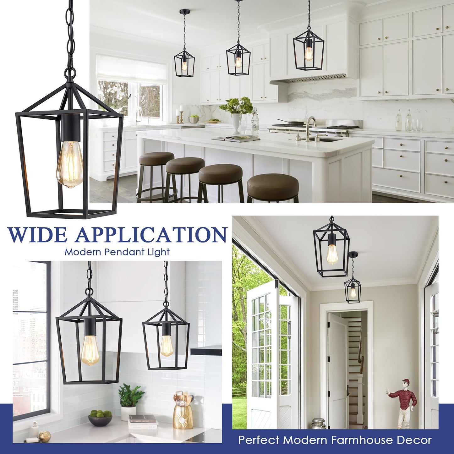 2-Pack Farmhouse Pendant Lights