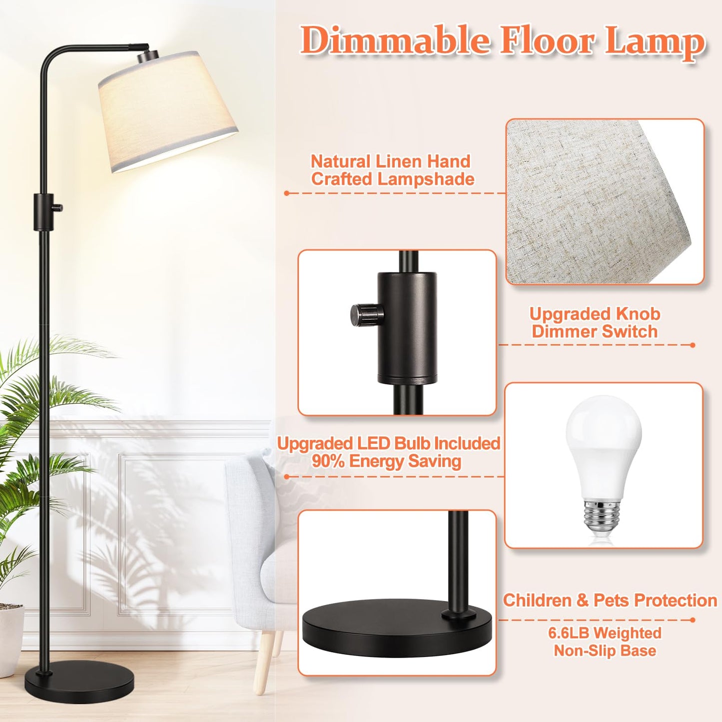 Dimmable Floor Lamp