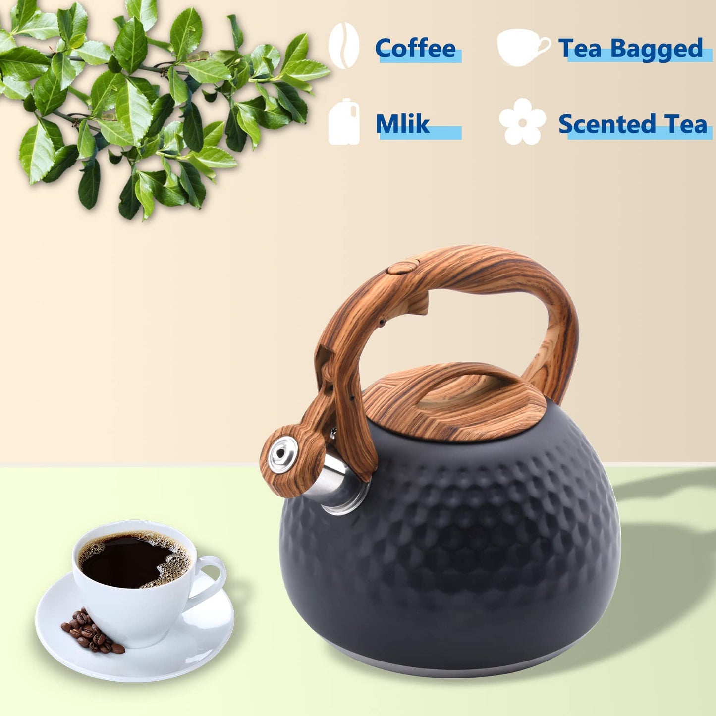 Stainless Steel Whistling Tea Kettle