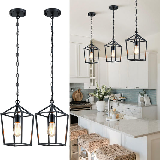 Lot de 2 lampes suspendues de style ferme