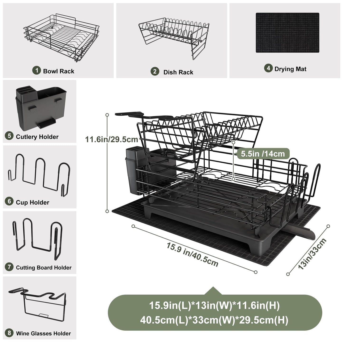 Dish Drying Rack for Kitchen Counter