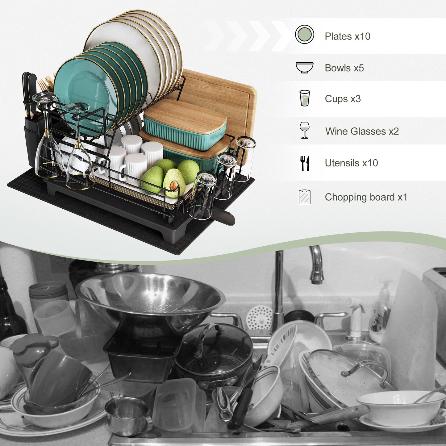 Dish Drying Rack for Kitchen Counter