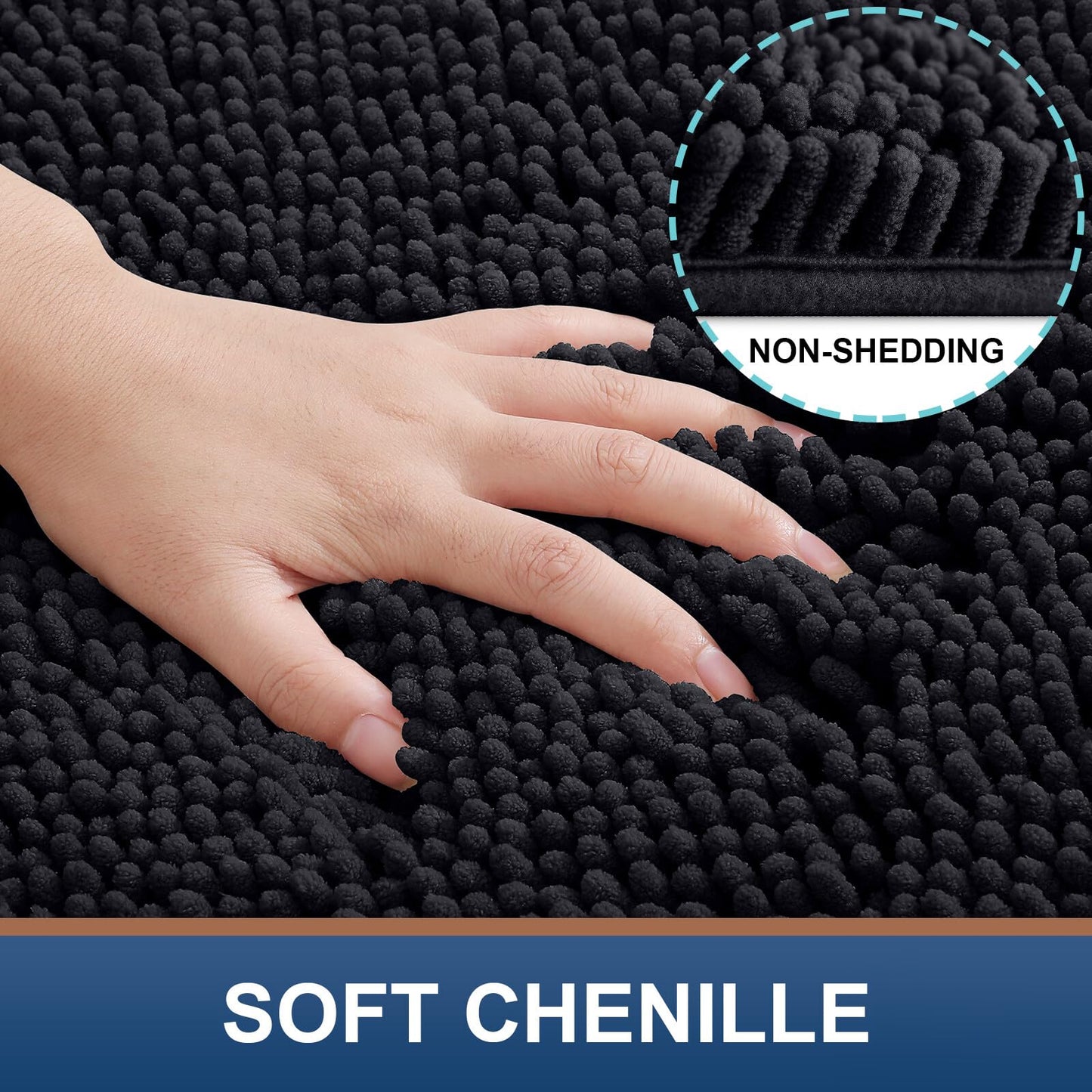 Luxury Chenille Bathroom Rugs