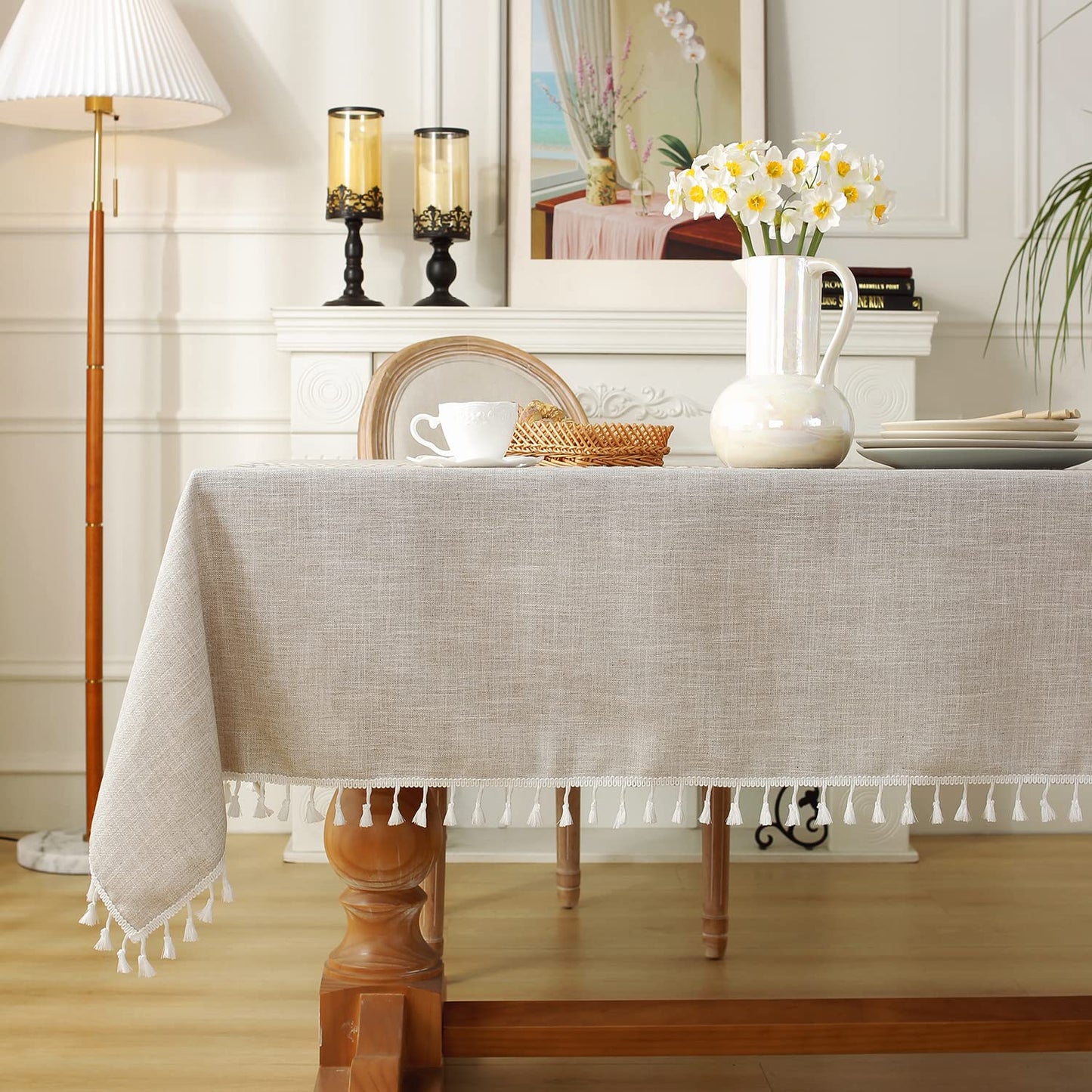 Rustic Tablecloth Cotton Linen Waterproof