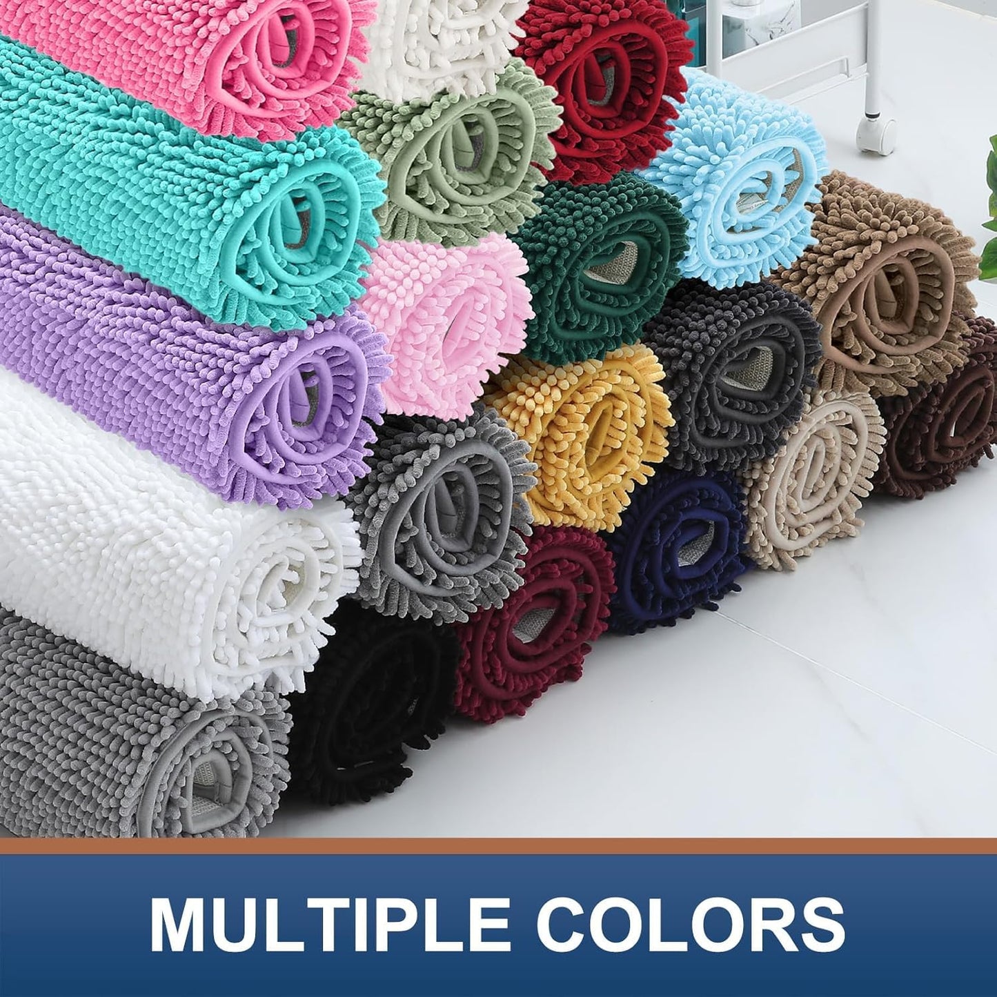 Luxury Chenille Bathroom Rugs