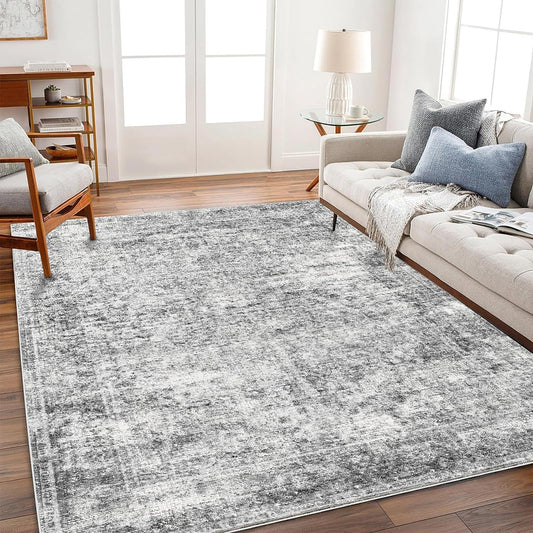 Washable Rug Gray Vintage